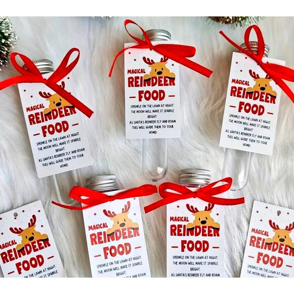 Magical Reindeer Food Container with Ribbon and Card - Picture 5 of 5